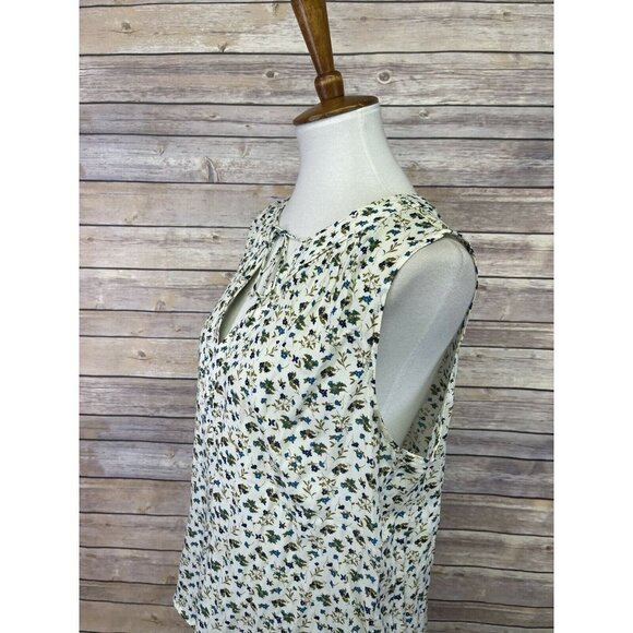 Old Navy Large Floral Peasant Style Top Cottage Core Sleeveless Blouse Boho - Picture 4 of 10